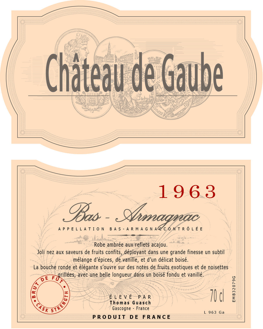 Purchase 1963 Armagnac vintage bottles | Armagnac house